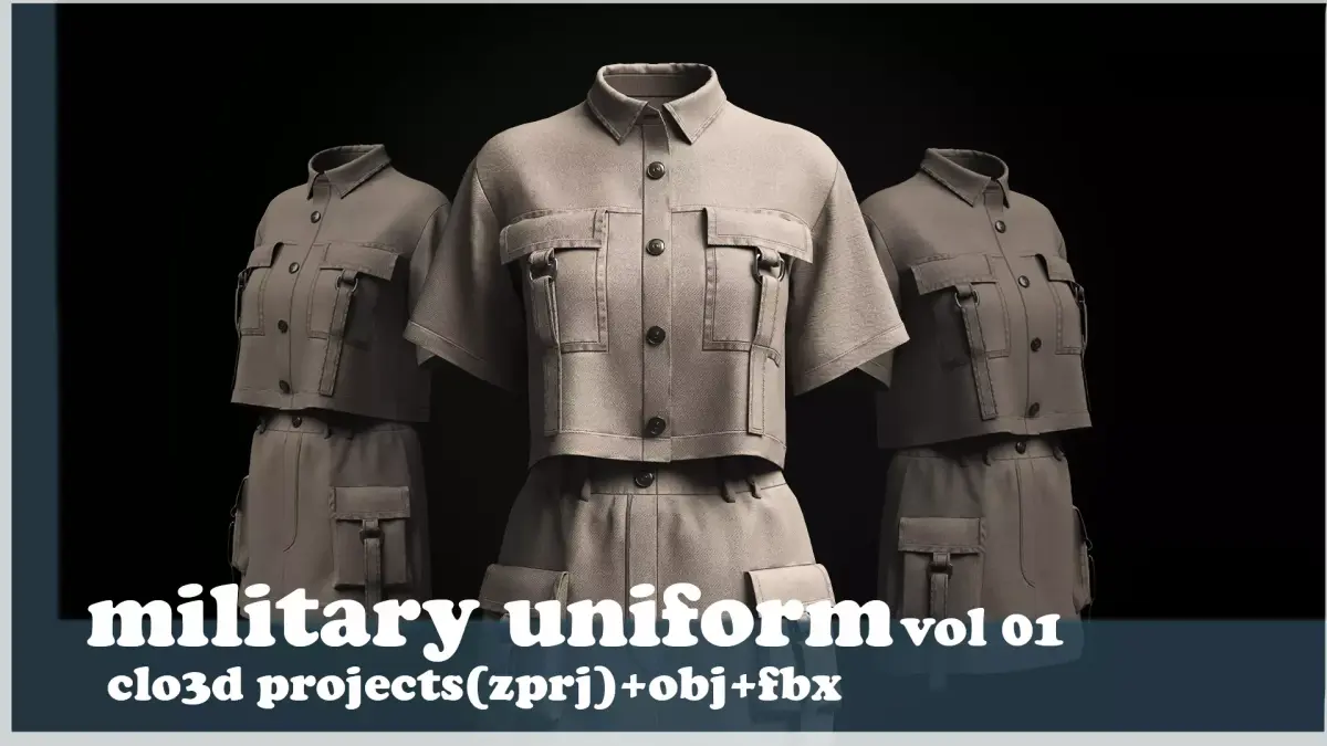military uniform 3D model purchase