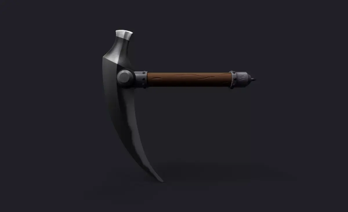 Stilyzed Kusarigama Low-poly 3D model