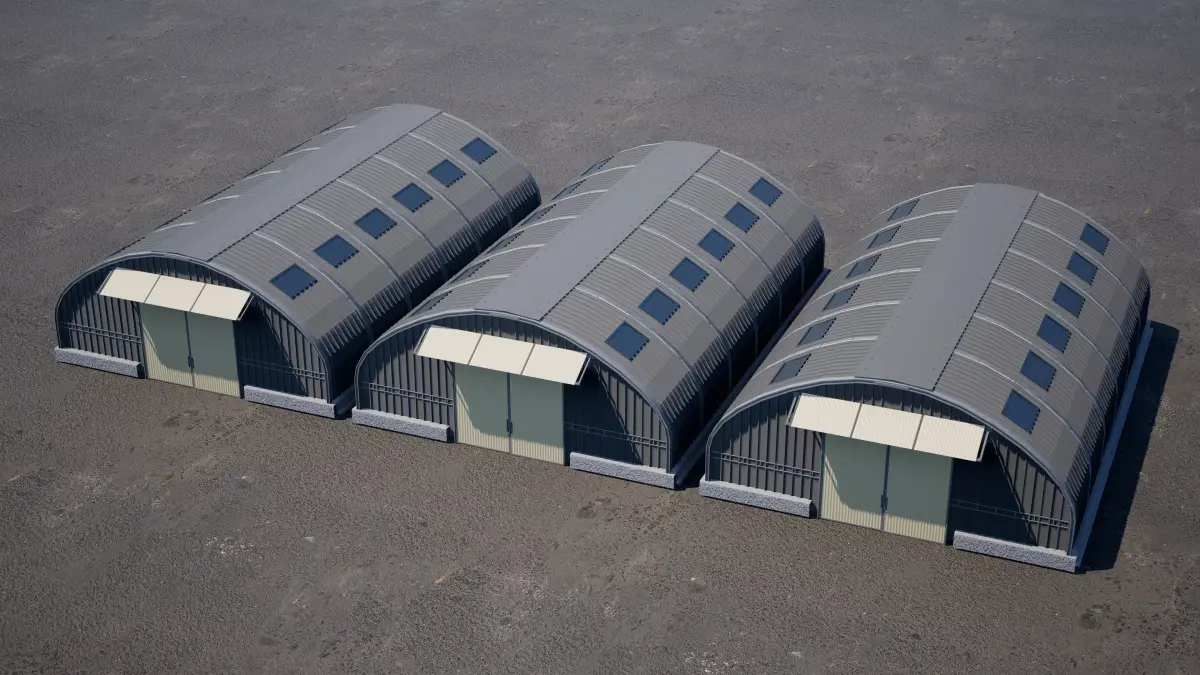 Military Hangar 3D model