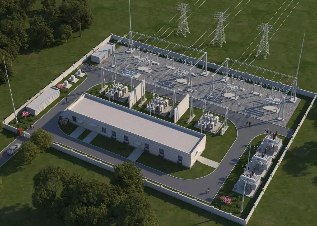 Electrical power substation 3D model buy
