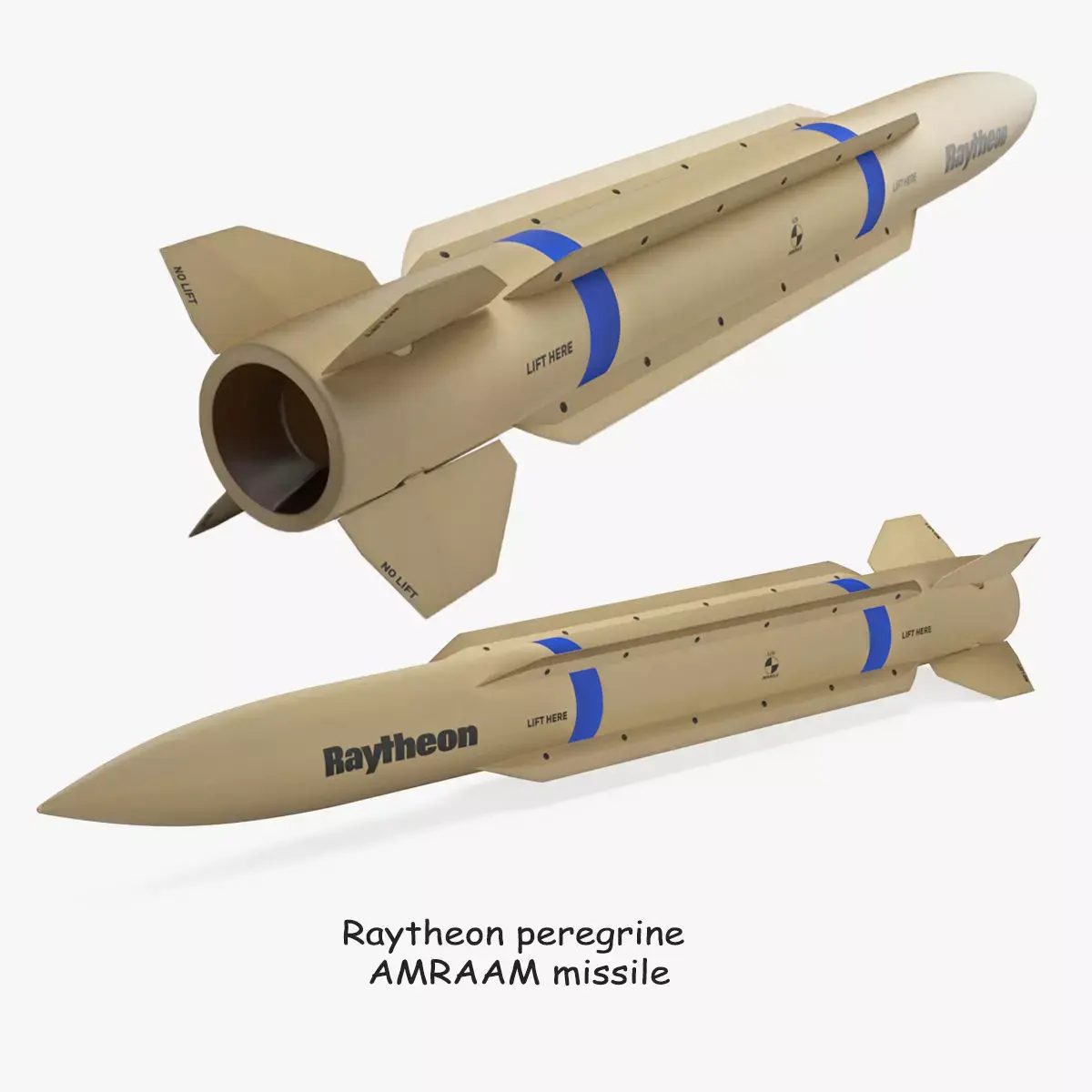 Raytheon Peregrine AMRAAM Missile 3D model