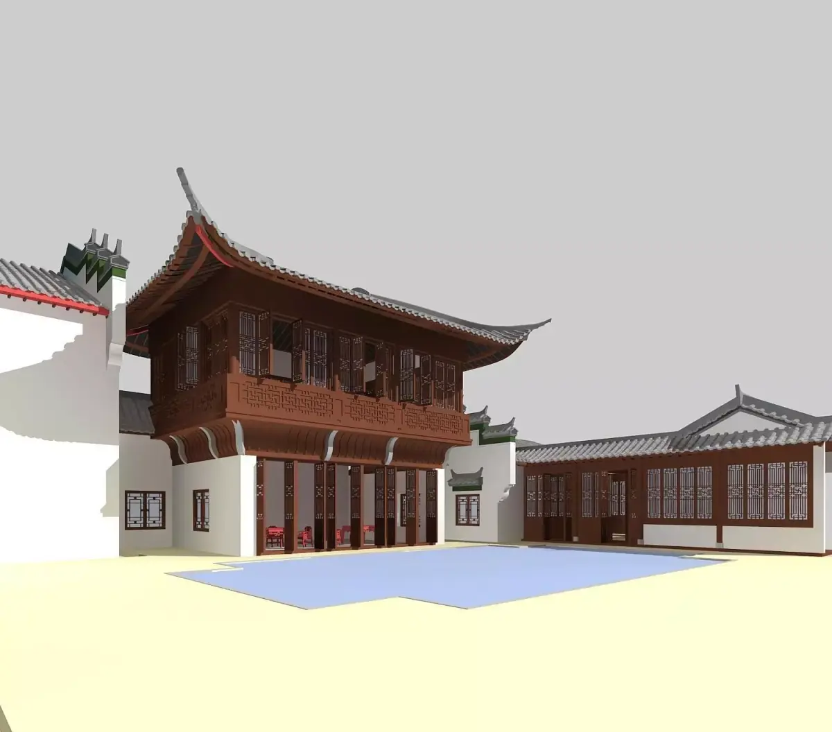 Chinese Style Architecture 3D model 56