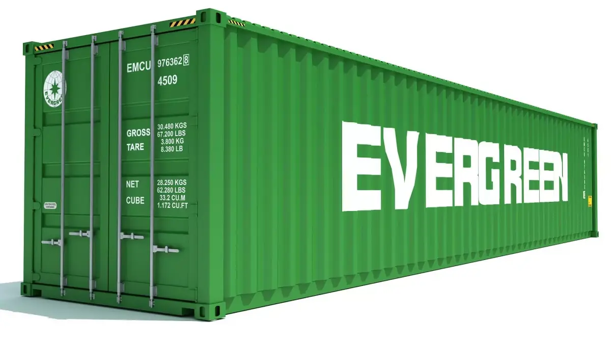 Shipping Container Evergreen 3D model