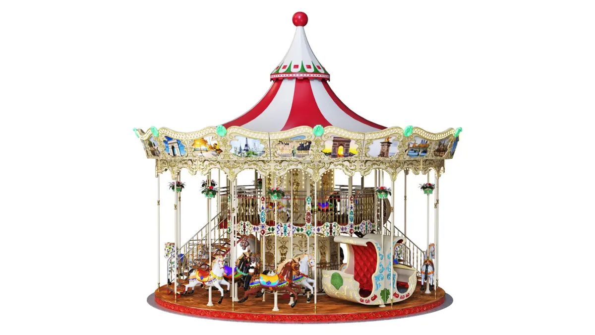 Carousel 2 levels Paris 3D model