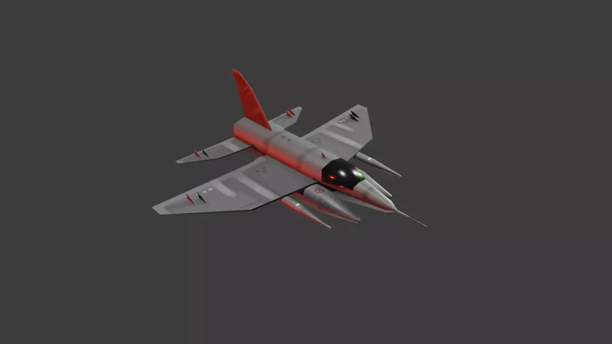 LOWPOLY WAR PLANE Low-poly 3D model