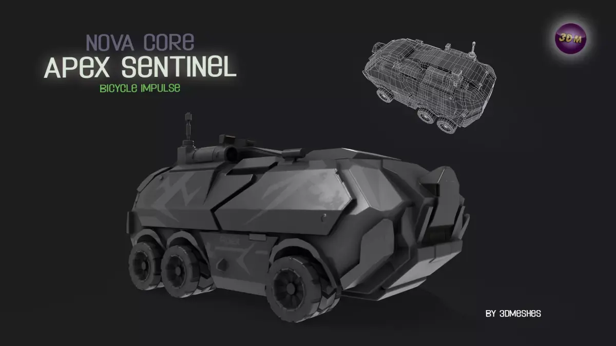 Nova Core - Apex Sentinel - Bicycle impulse  Low-poly 3D model