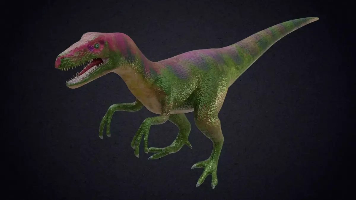 Compsognathus animatronic t - rex dinosaur Low-poly 3D model