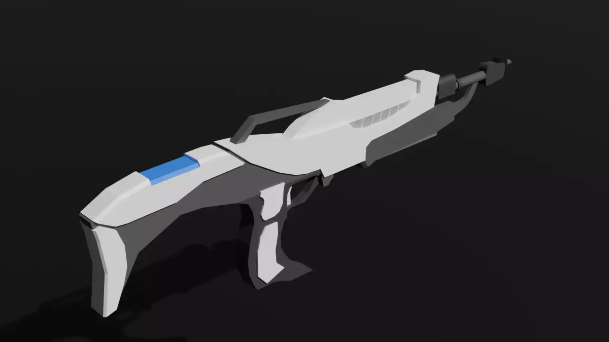 technological weapon Low-poly 3D model