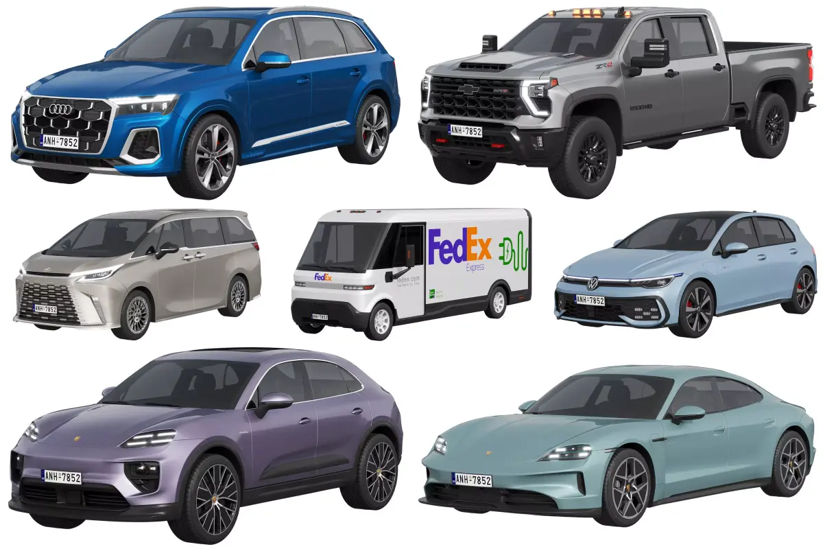 HQ cars collection 53 3D Model Pack purchase