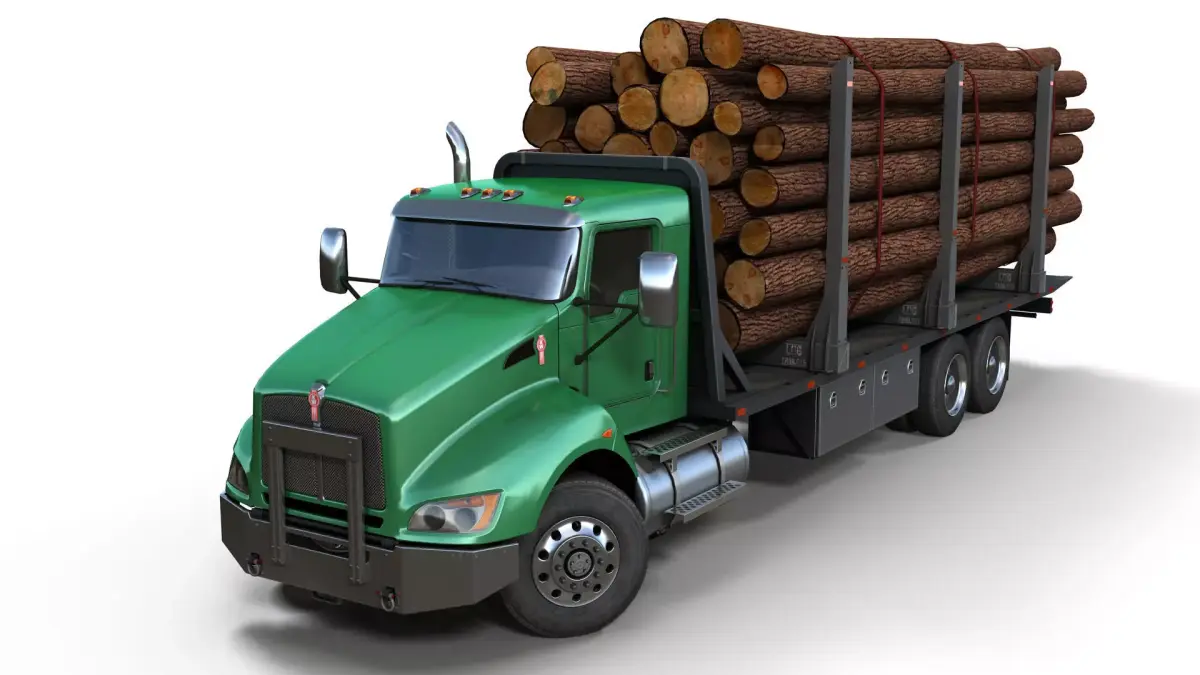 Kenworth t440 log truck 3D model