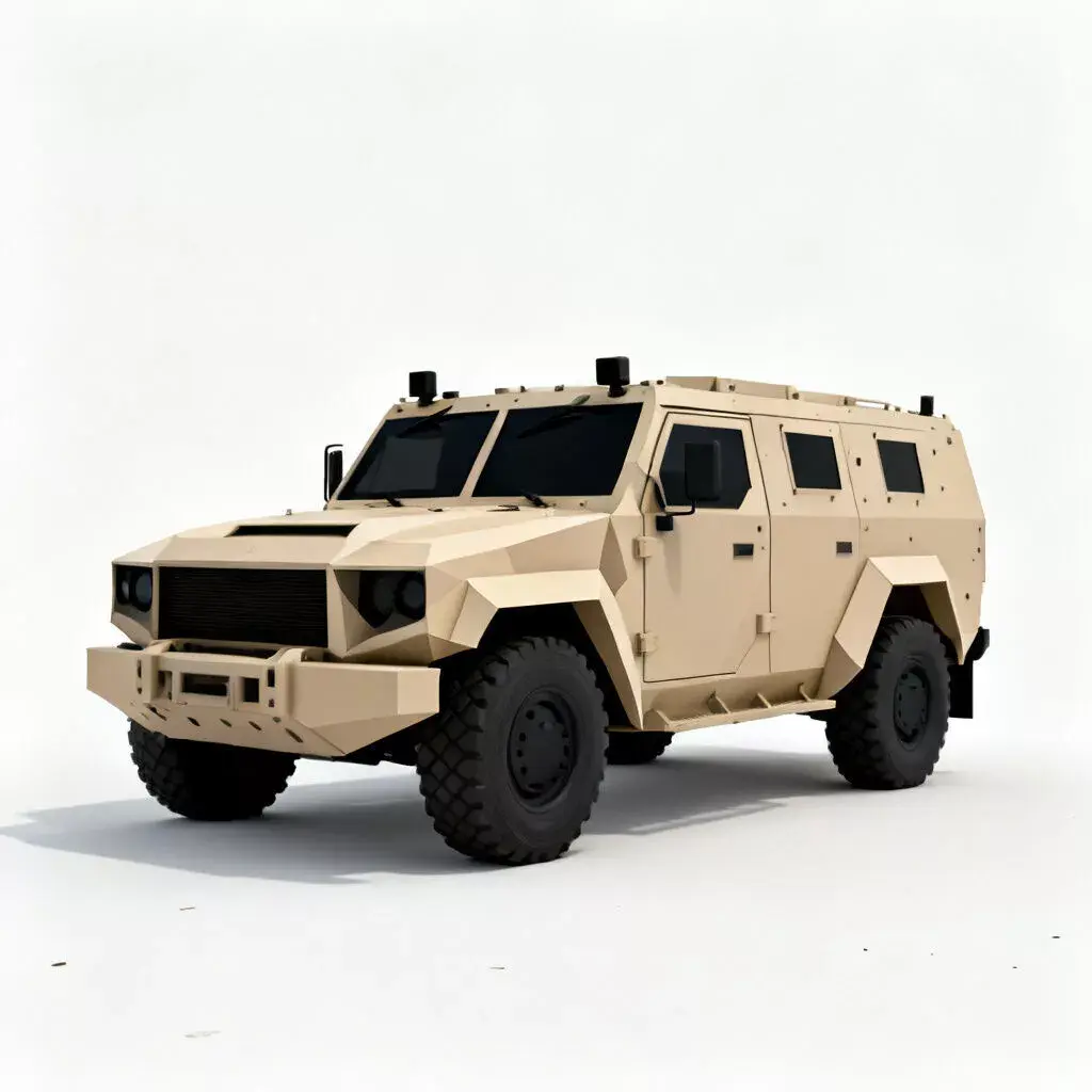 Realistic Armored Security Vehicle 3D Model Low-poly 3D model