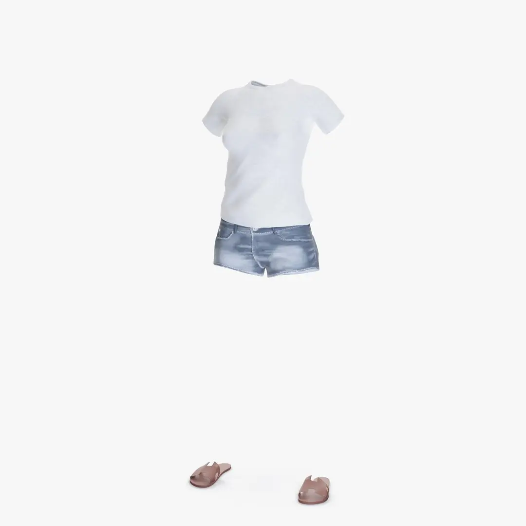 Summer Clothing for Female 3D model