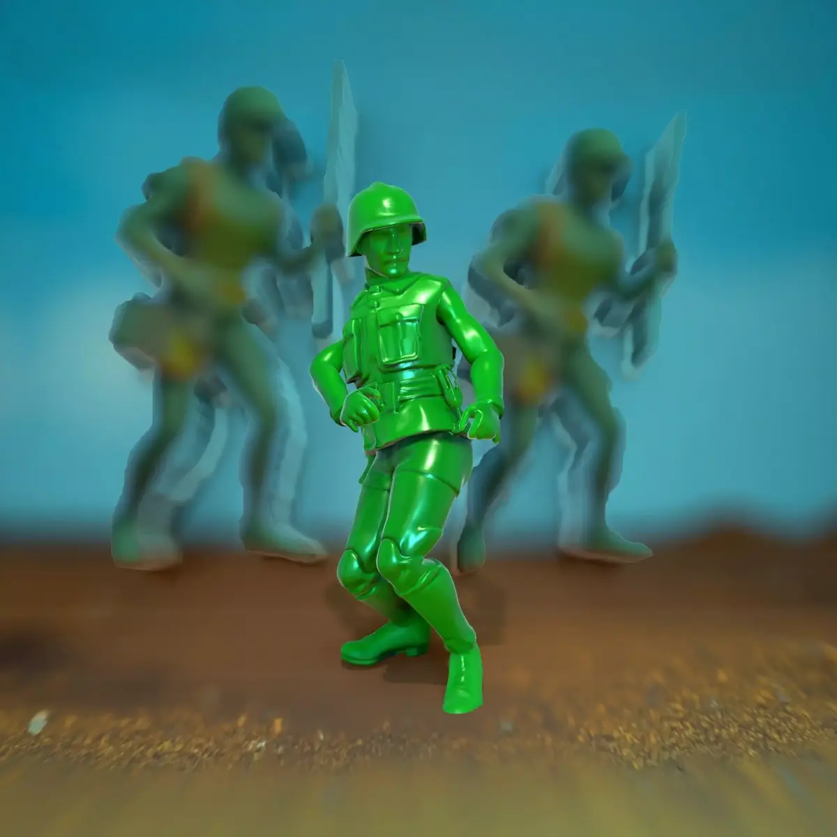 Classic Green Soldier model pack Low-poly 3D model purchase