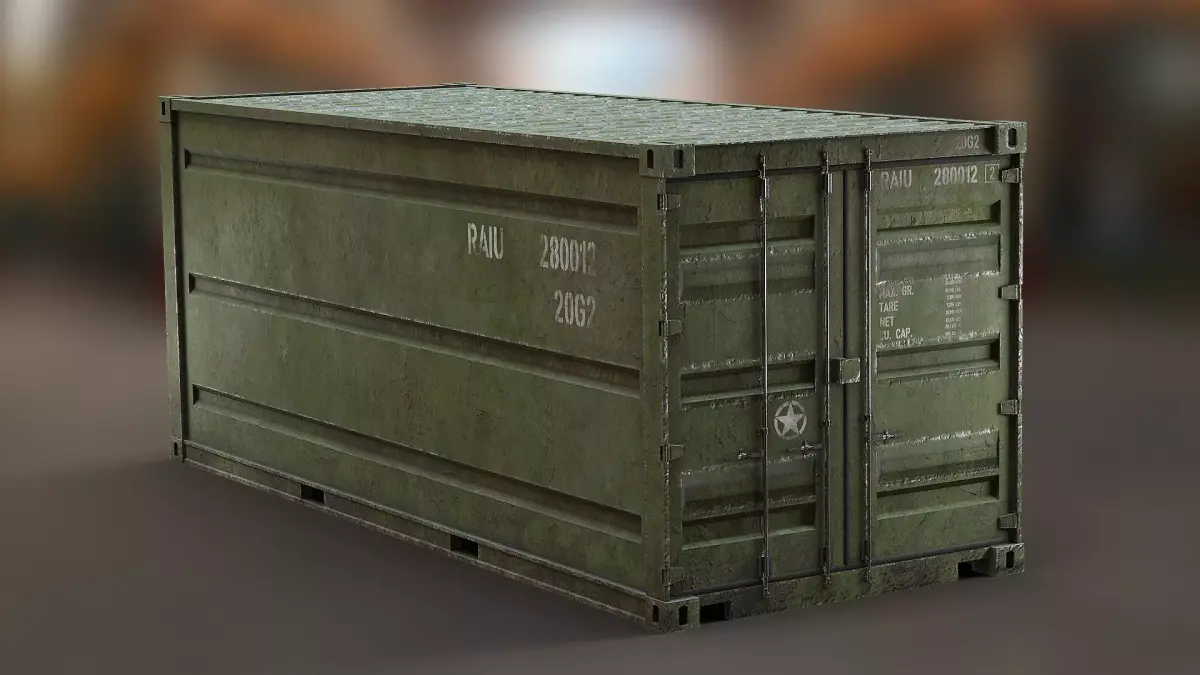 Industrial - Army Container PBR Low-poly 3D model