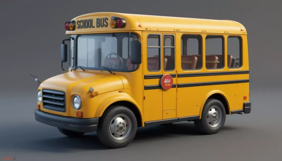 School Bus 3D Model Low Poly Game Ready PBR Textures 3D model