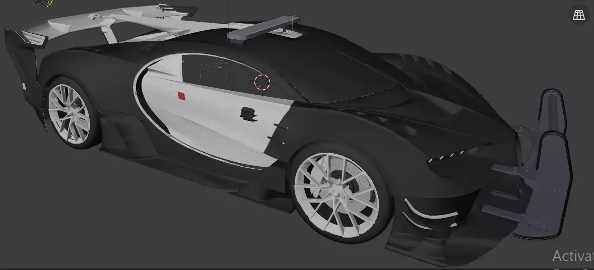 Police bugatti Low-poly 3D model