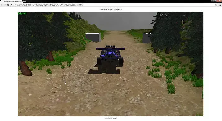 Buggy racing simulation Free low-poly 3D model
