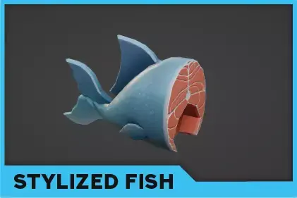 Emberlight Stylized Fish - Low-poly 3D model Low-poly 3D model