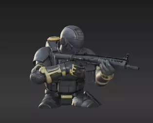97 - Super Earth Democracy Trooper - Sci-Fi Soldier for 3D print model
