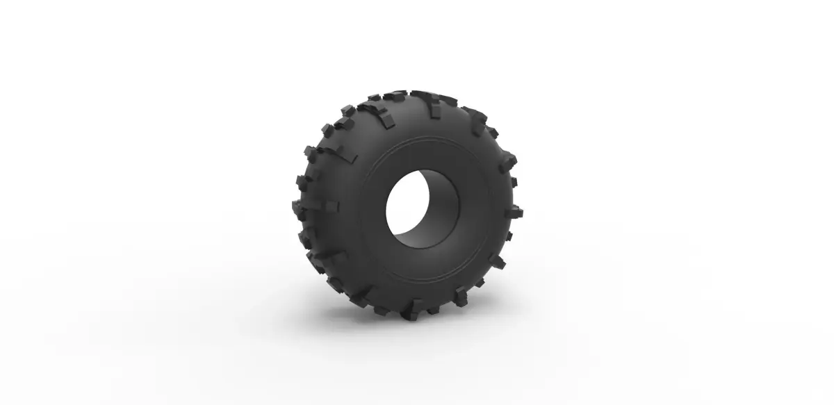 Dirt dragster rear tire 2 Scale 1 to 10 3D print model