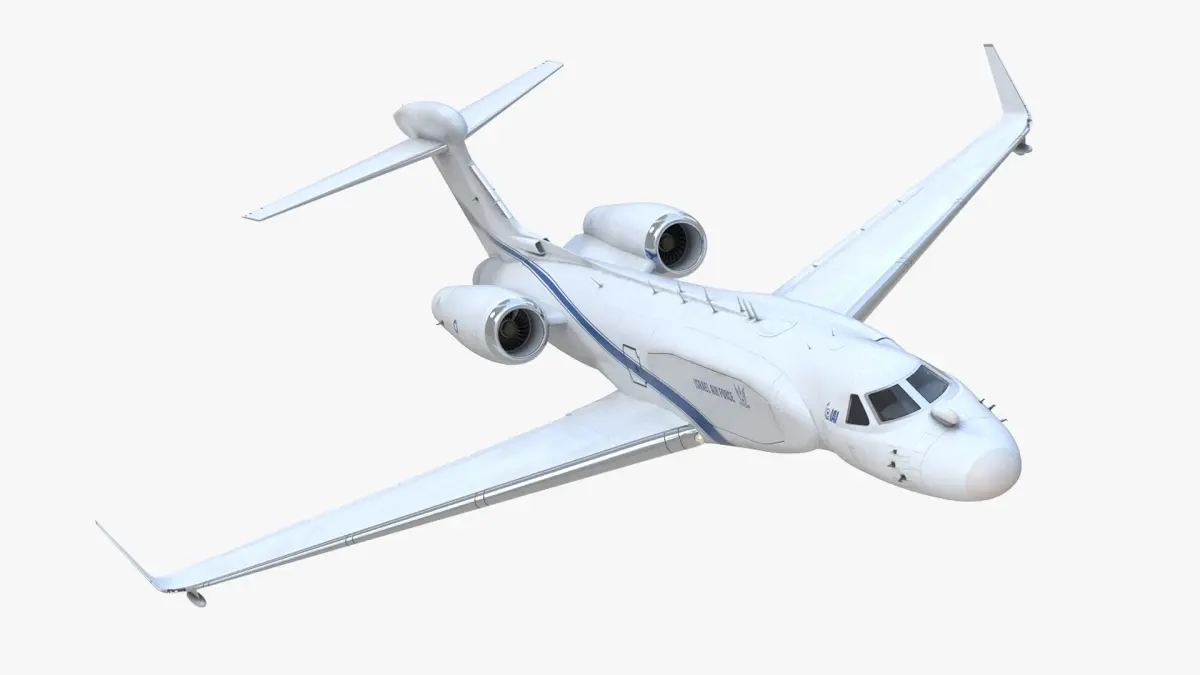 Electronic Surveillance Aircraft in Flight 3D model