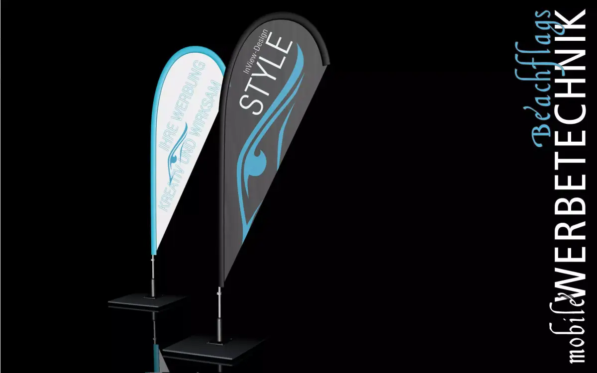 Beachflag two feather flags 3D model