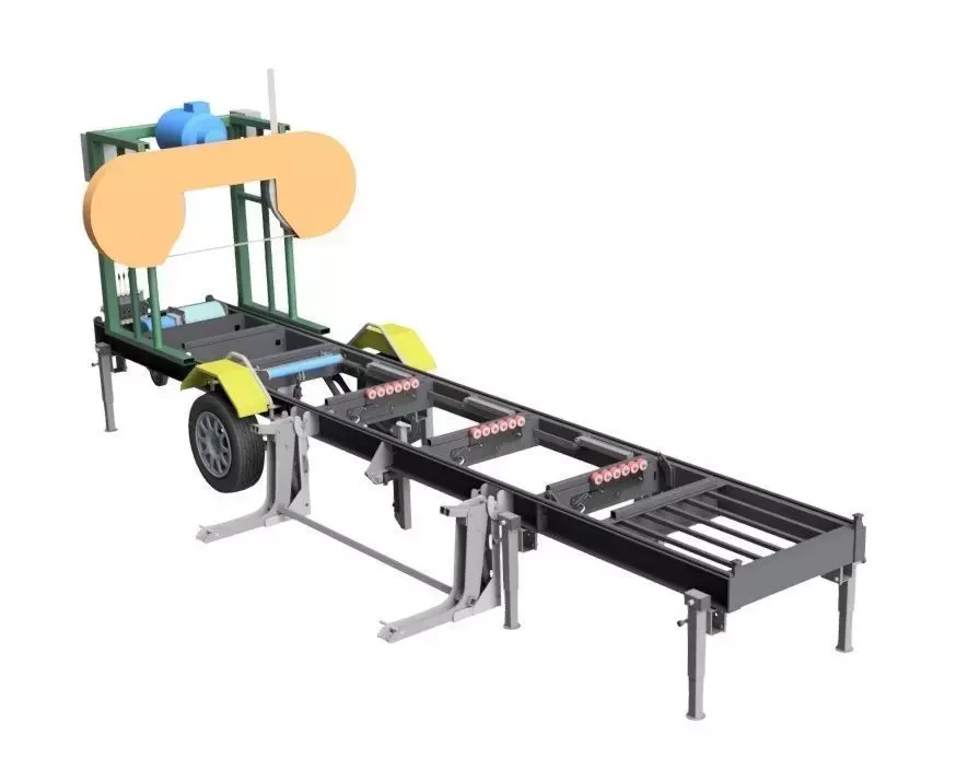 Mobile Band Sawmill 3D model