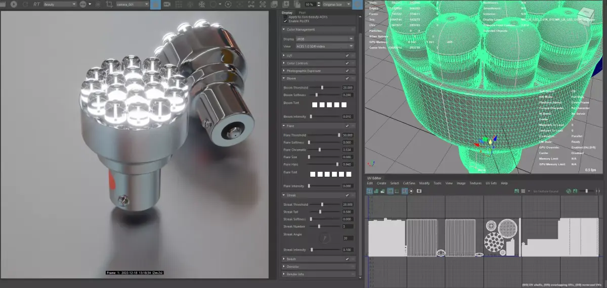 Photorealistic automotive lightbulb collection - item 012 3D model