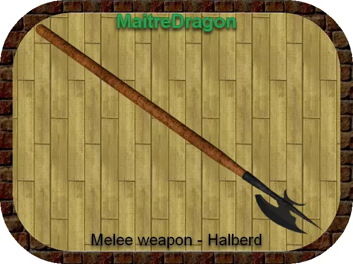 Melee weapon - Halberd Free low-poly 3D model