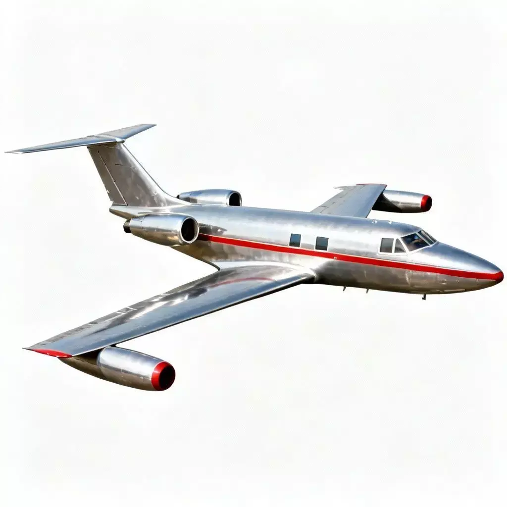 Retro 1960s Executive Jet 3D Model Low-poly 3D model