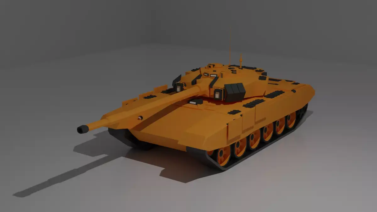 Russian Military Vehicles Tank T90 Low-poly 3D model Low-poly 3D model