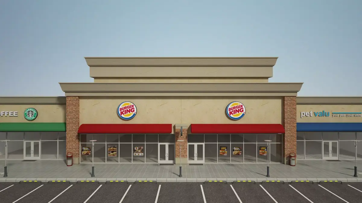 Retail Store Building 3D model shop