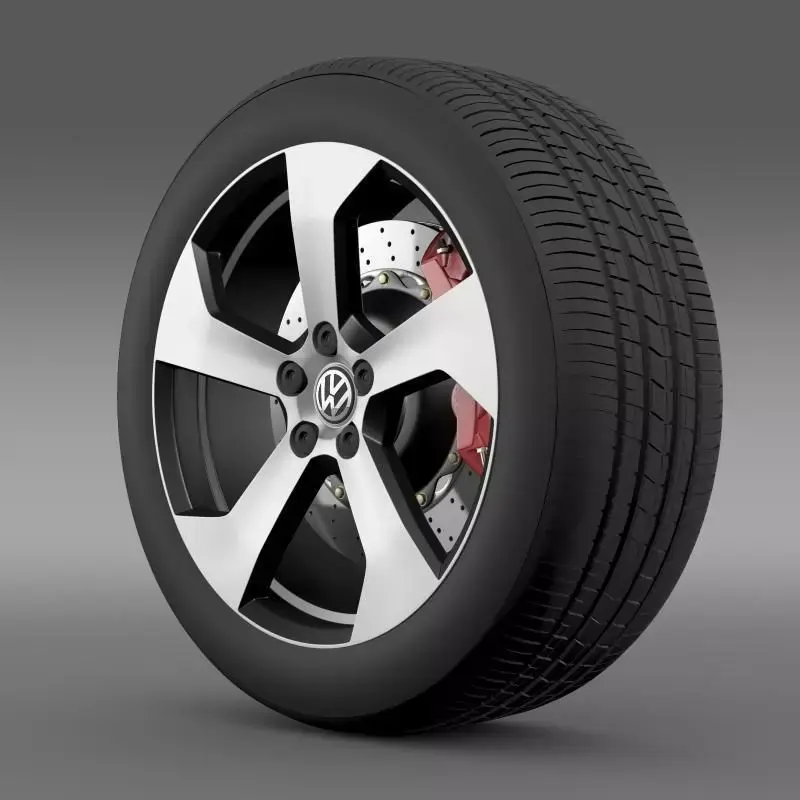 Volkswagen Golf GTI wheel 3D model