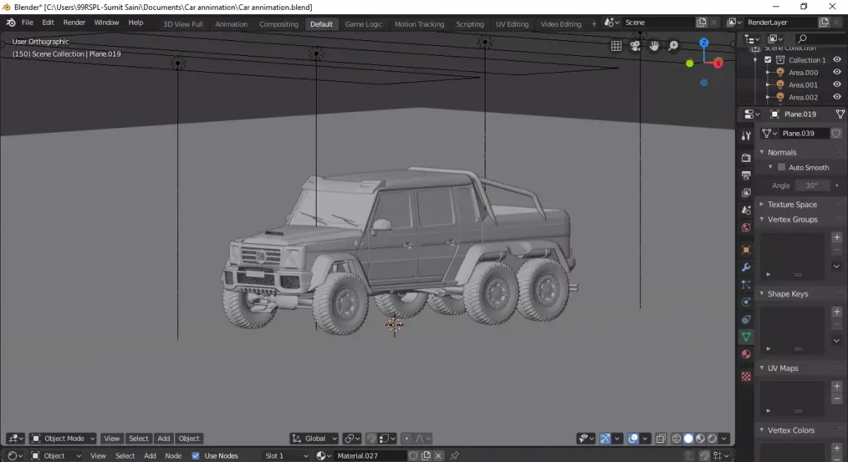 Mercedes Benz Pickup 2021 Red  3D model