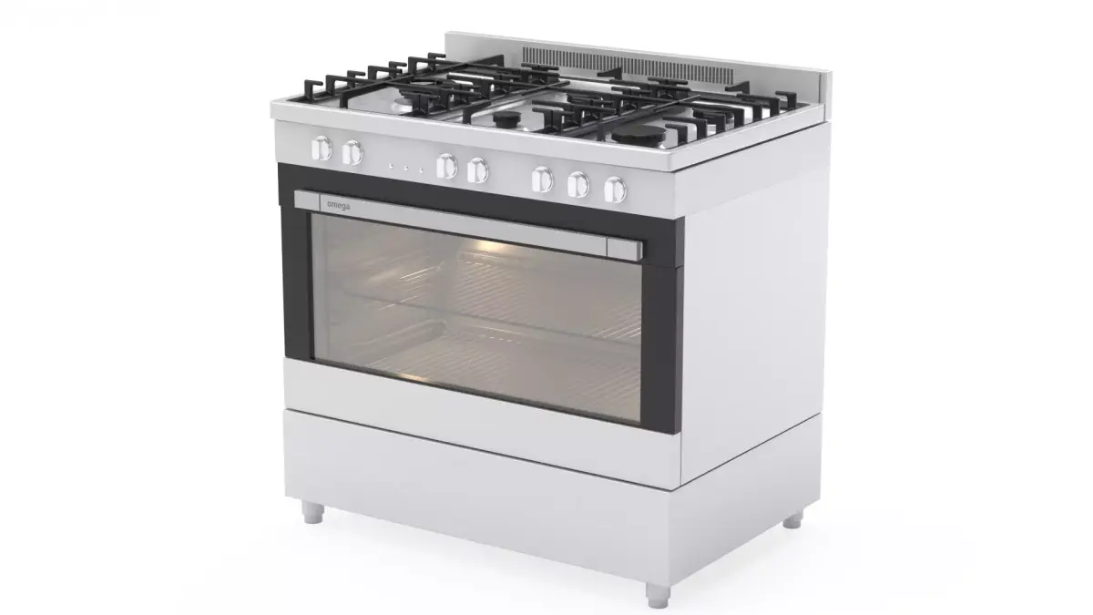 Omega 90 cm 9 Function Free Standing Oven 3D model