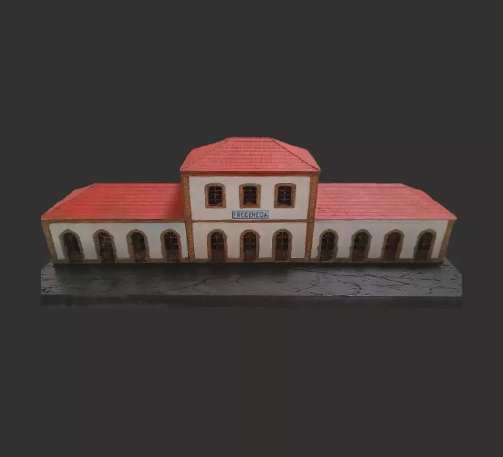 Spanish station building La Fregenada 1-120 resin 3D print model