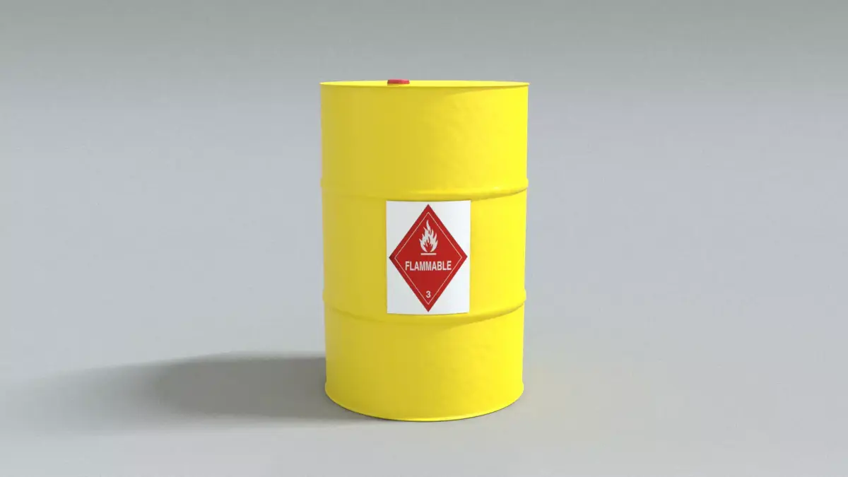 laos Oil Drum Low-poly 3D model