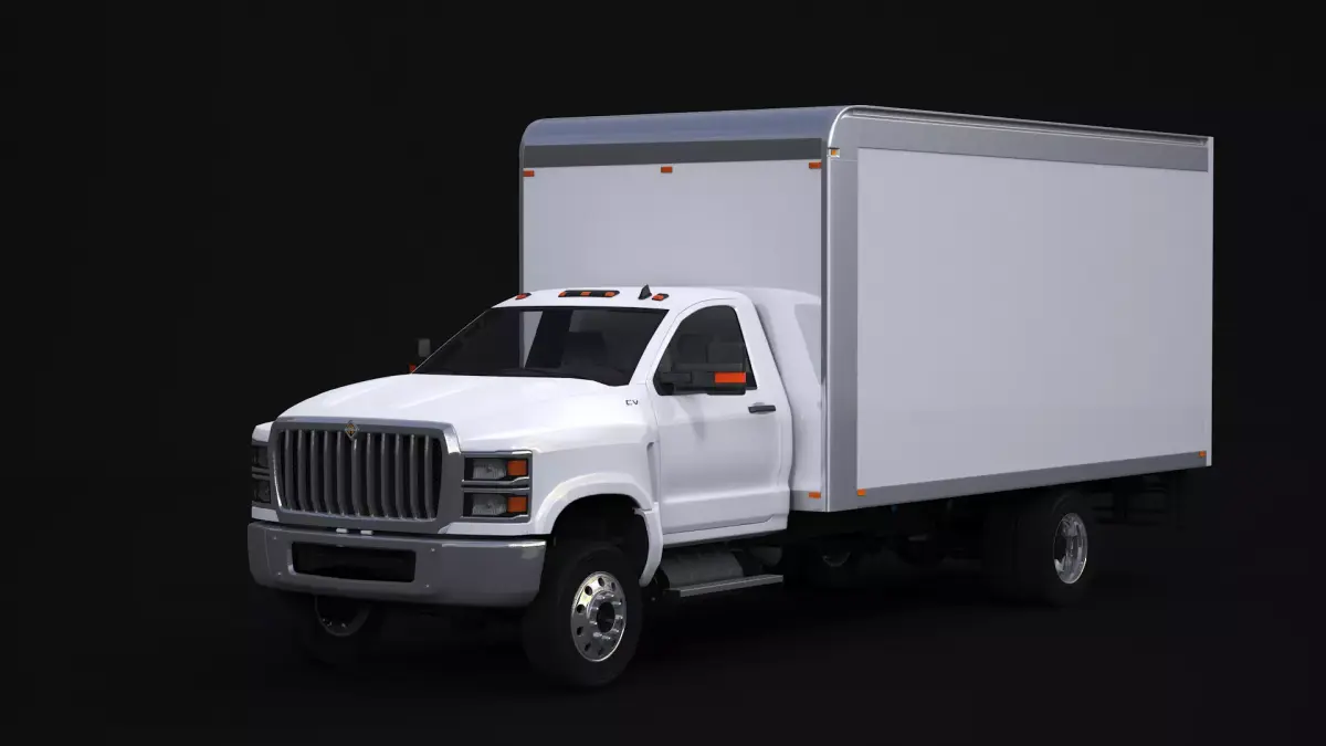 International CV Box Truck 3D model