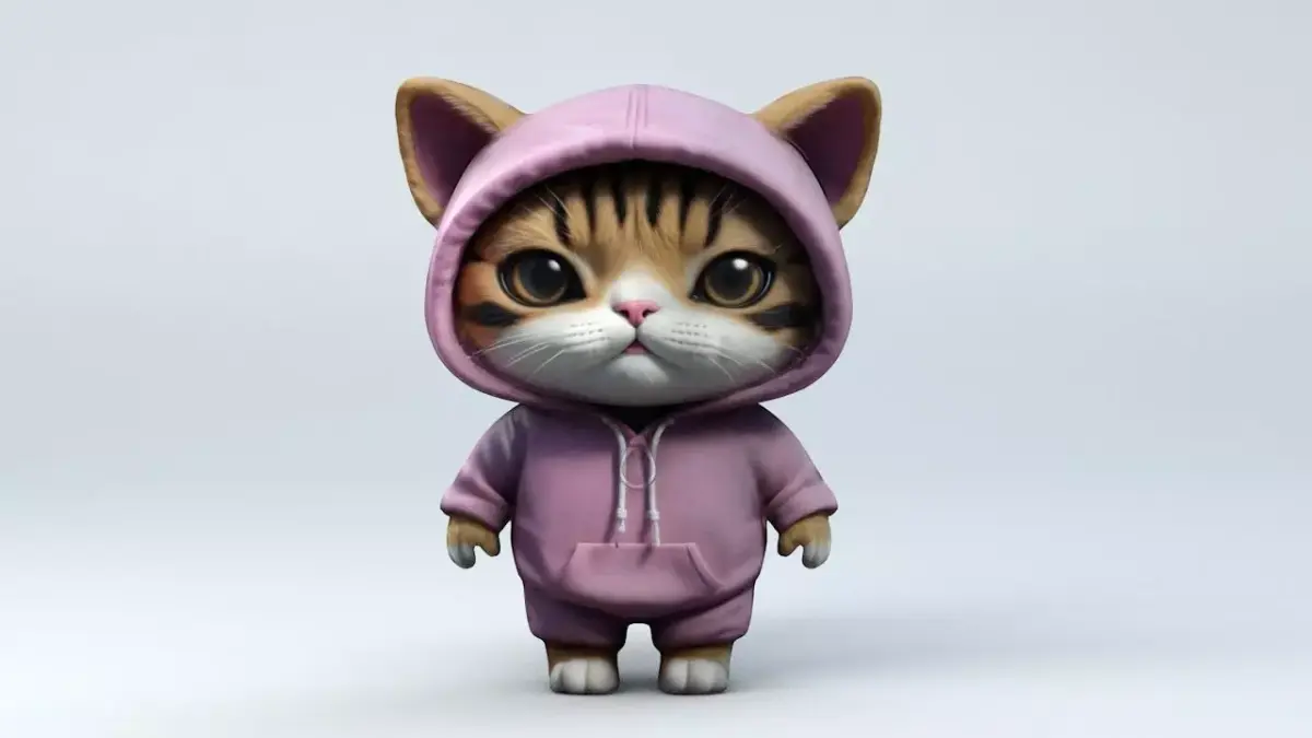 Kawaii Club Cute Cat 3D model