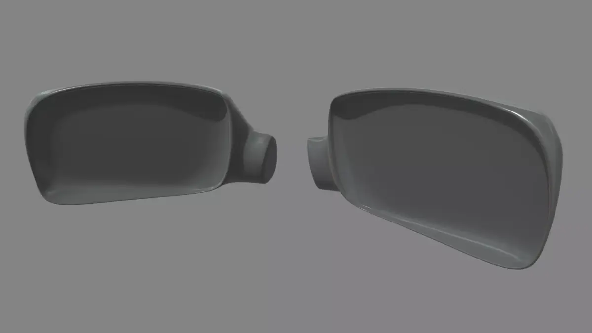 Car Mirror 011 Low-poly 3D model