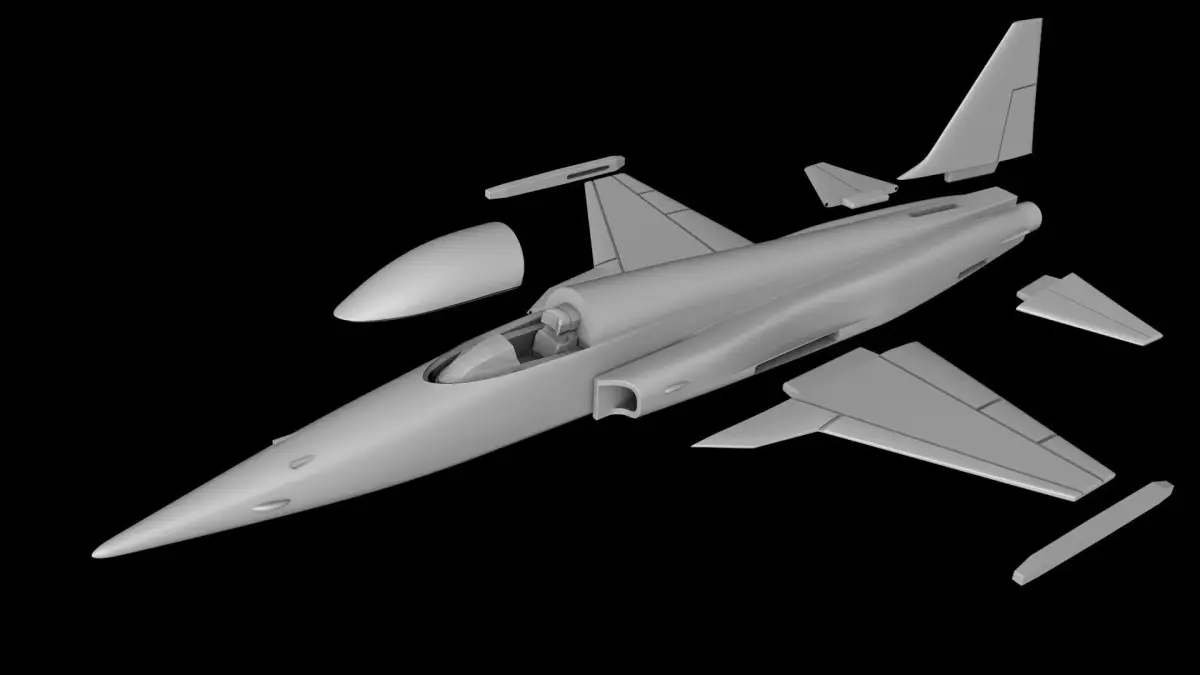 STL FILES OF SCALE MODEL F-5 TIGER Scale 1-48 3D print model