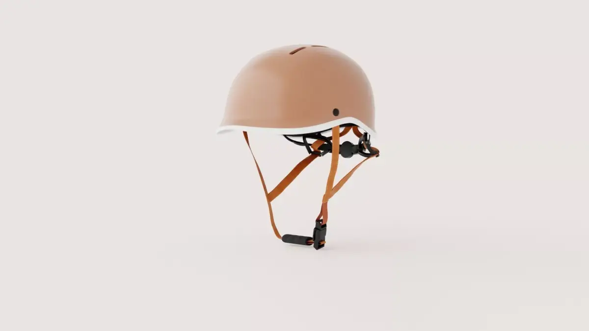 Urban Bicycle Helmet - Rose Gold Low-poly 3D model