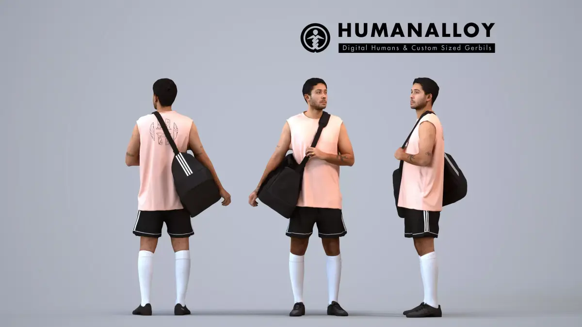 00535Levi003 - Adult Caucasian male waiting in summer 3D model