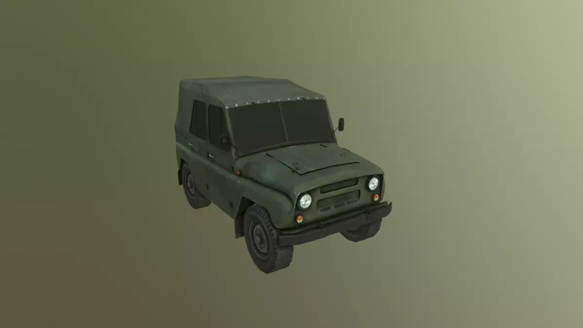 UAZ Jeep - Lowpoly Game Ready  Low-poly 3D model