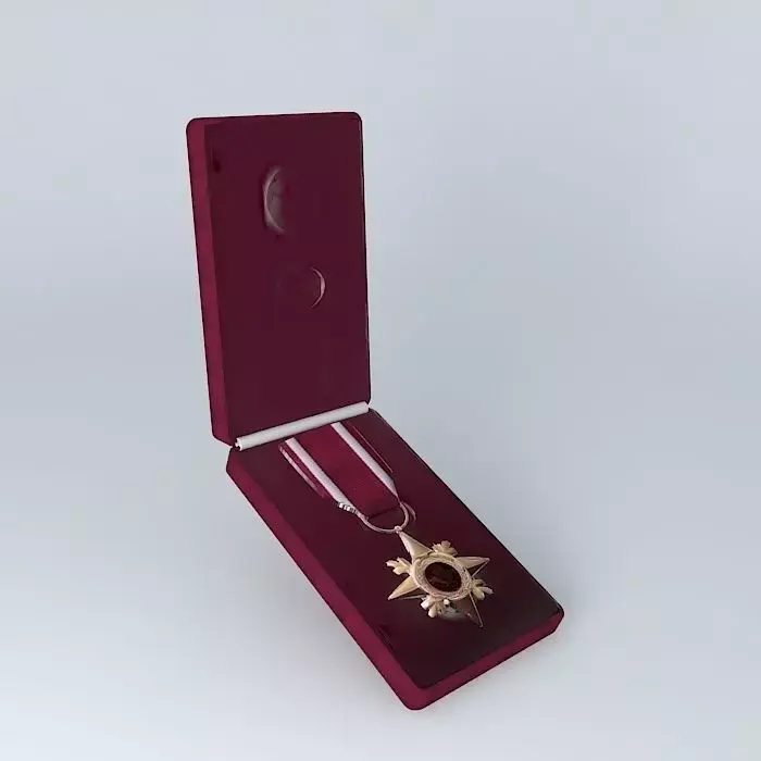 Star of Military Valour Canada Second Highest Award Free 3D model
