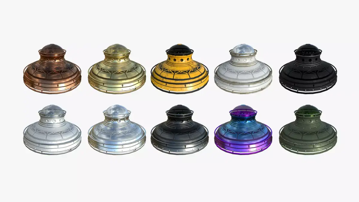 10 Alien Spaceship UFO F Collection - Sci Fi Spacecraft Design 3D Model Pack purchase