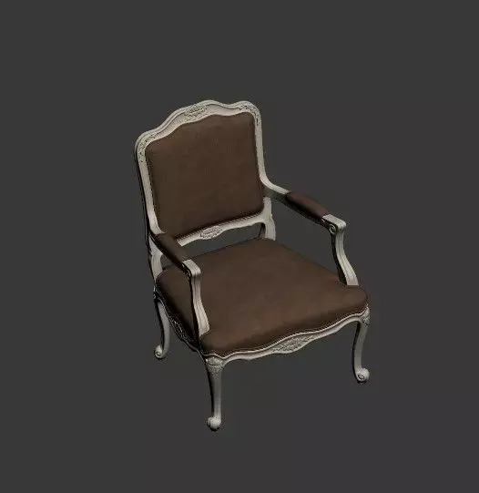 oxford armchair seater people Low-poly 3D model
