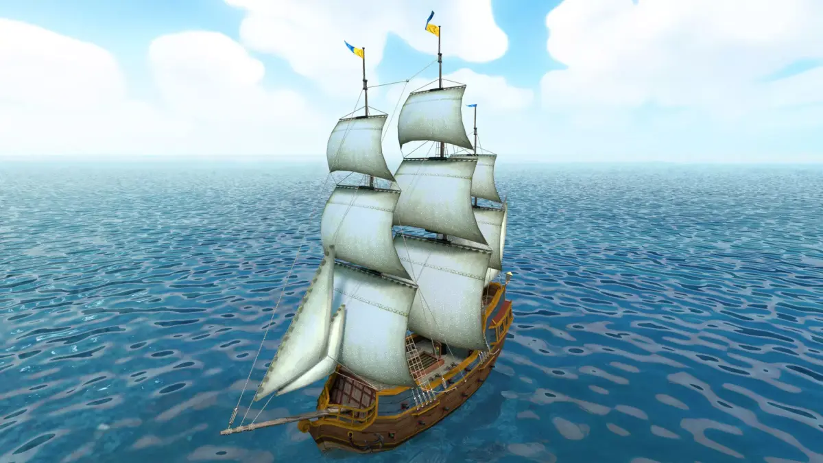 Cartoon Galleon Ship 3D model