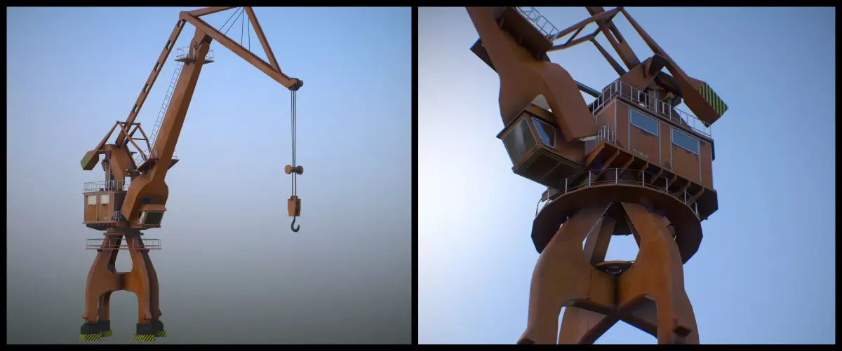 Crane Low-poly 3D model order