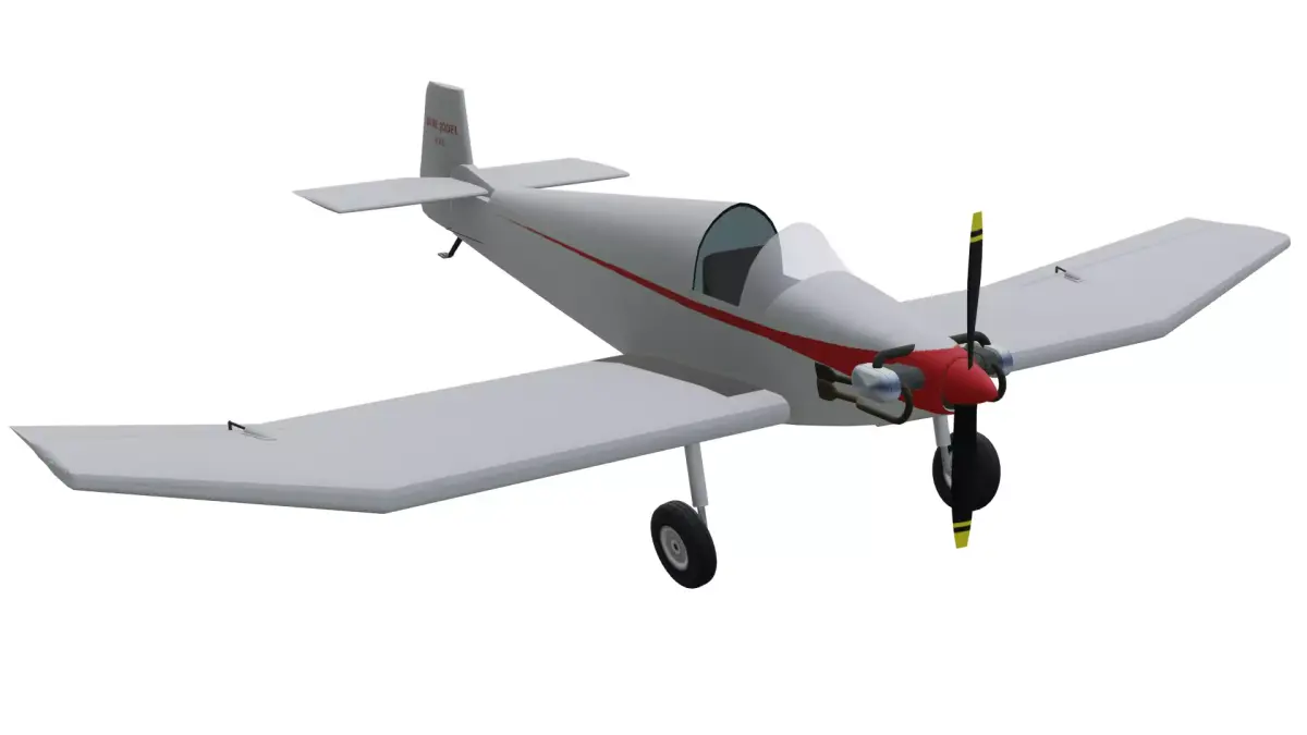 Jodel D9 Bebe Low-poly 3D model